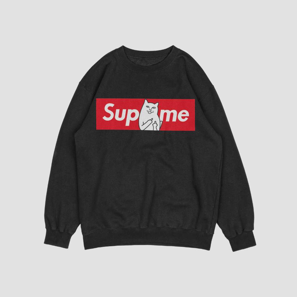 Supremeスウェット クル パーカー プリント  綿　男女兼用