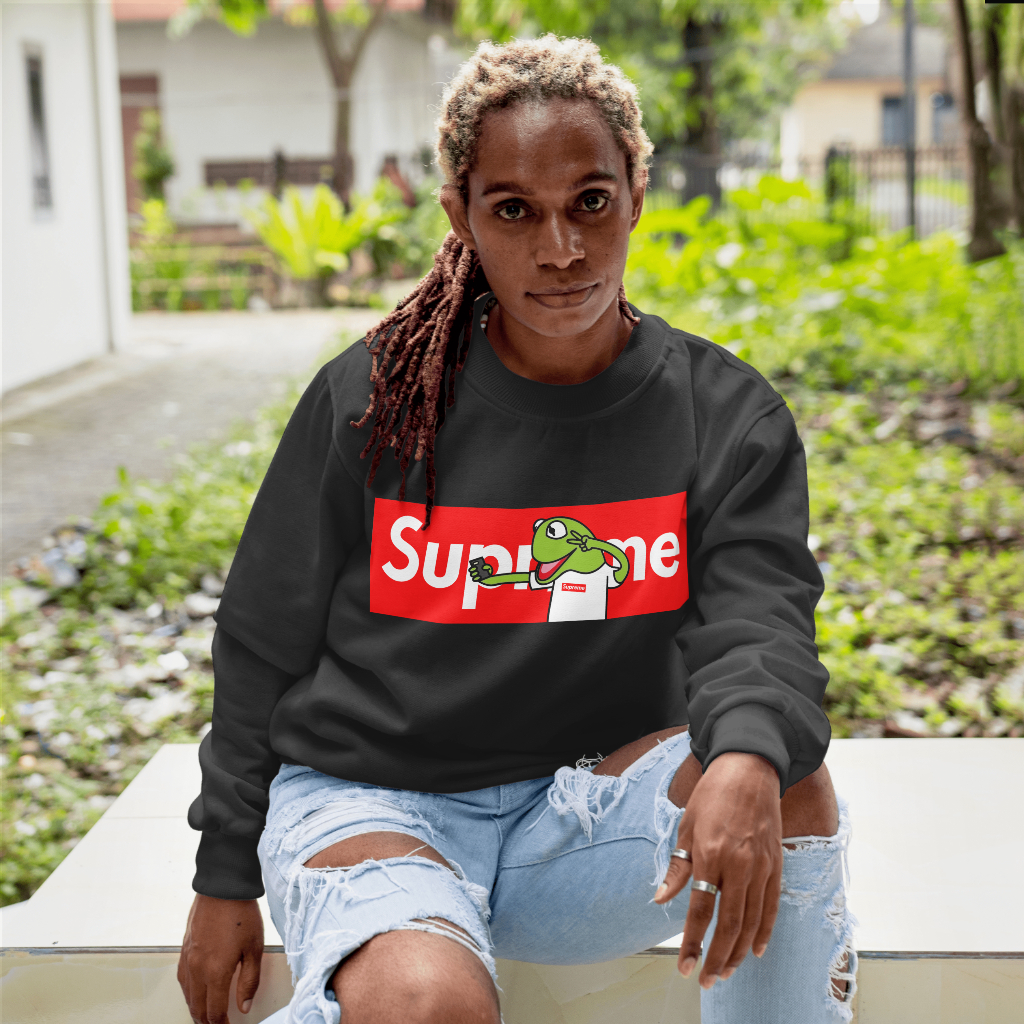 Supremeスウェット クル パーカー プリント  綿　男女兼用