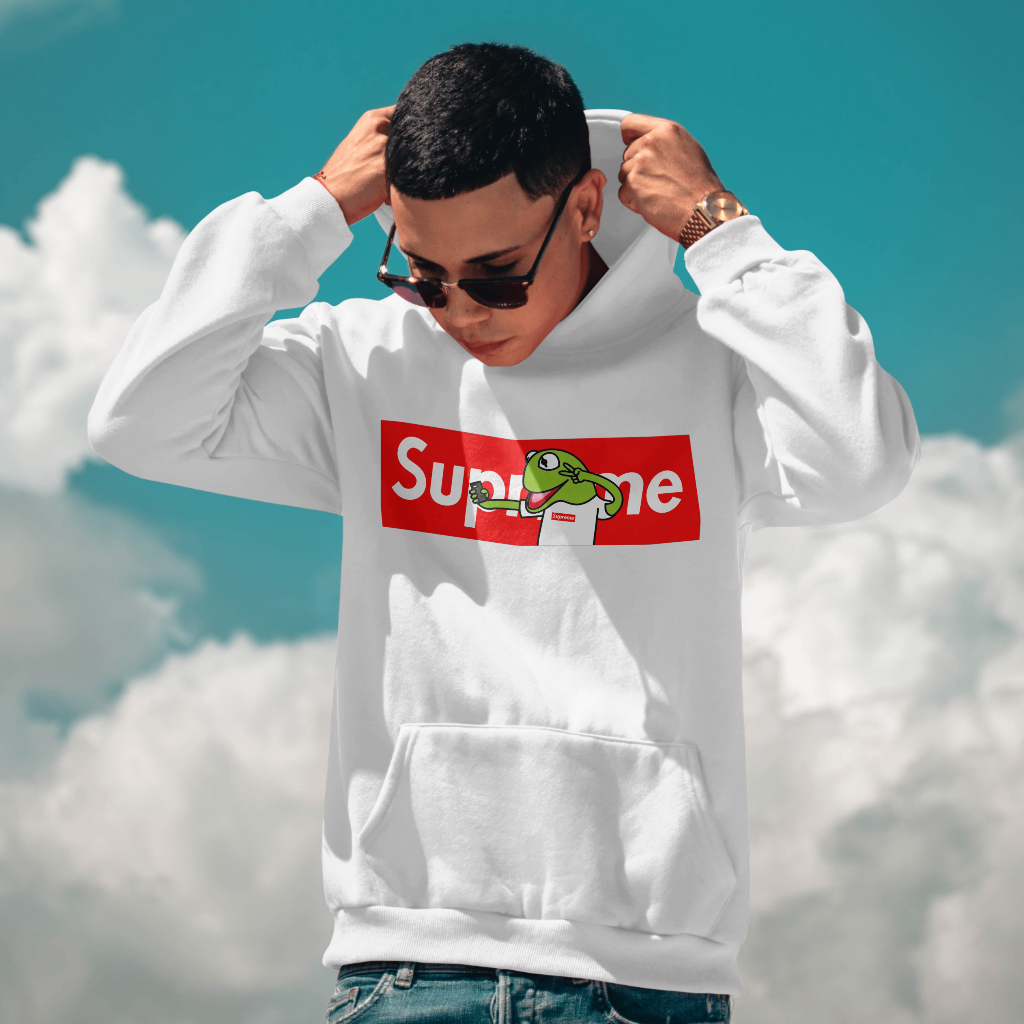 Supremeスウェット クル パーカー プリント  綿　男女兼用