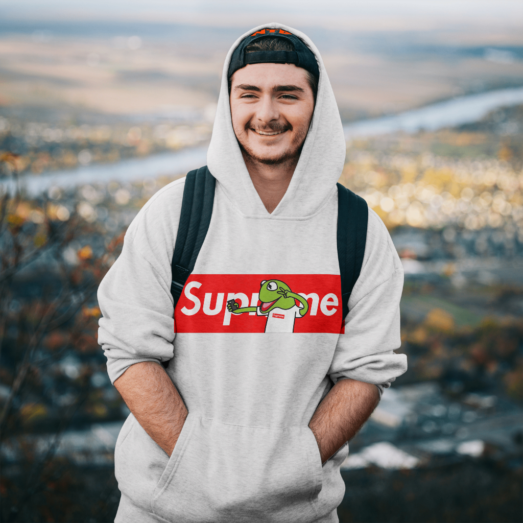 Supremeスウェット クル パーカー プリント  綿　男女兼用