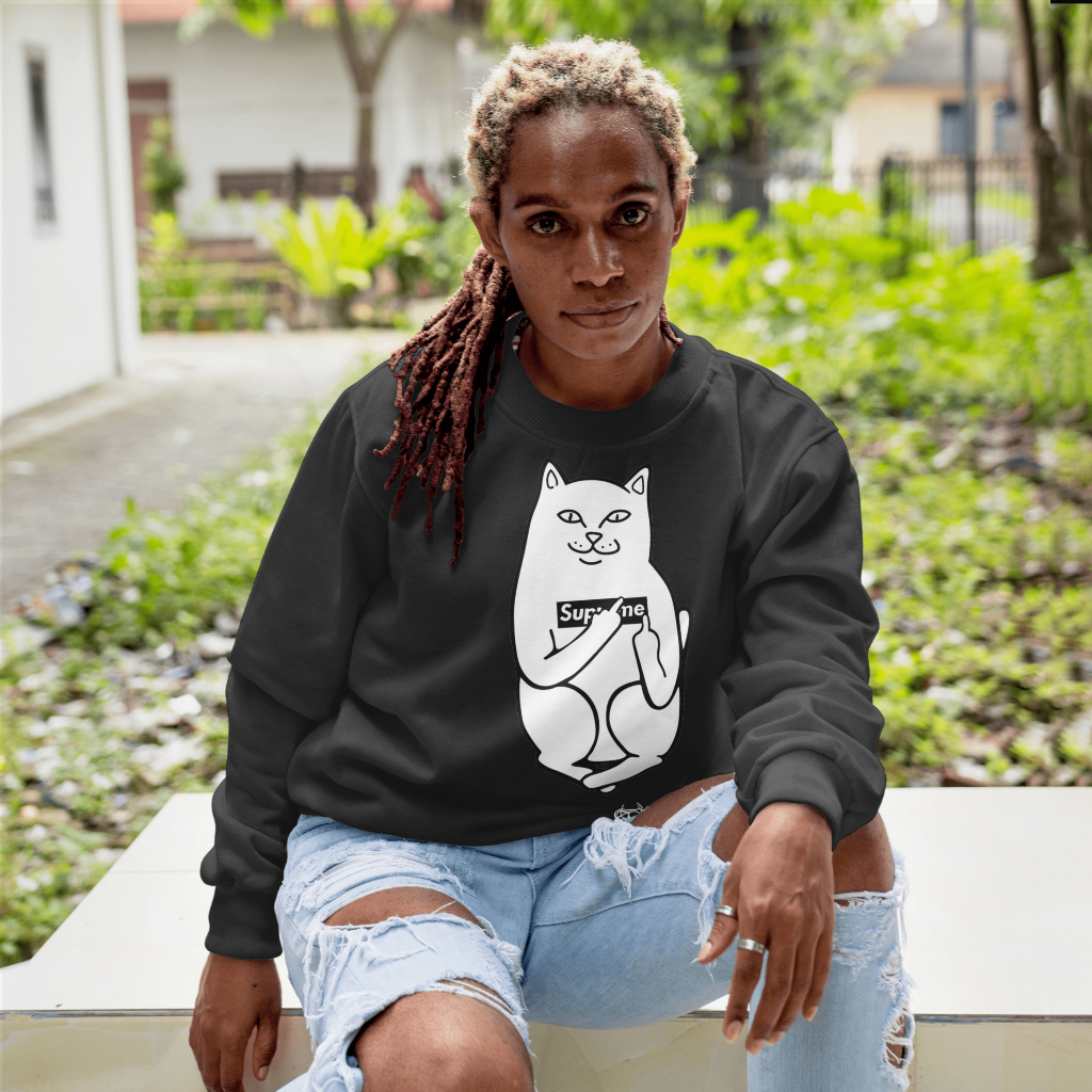 Supremeスウェット クル パーカー プリント  綿　男女兼用