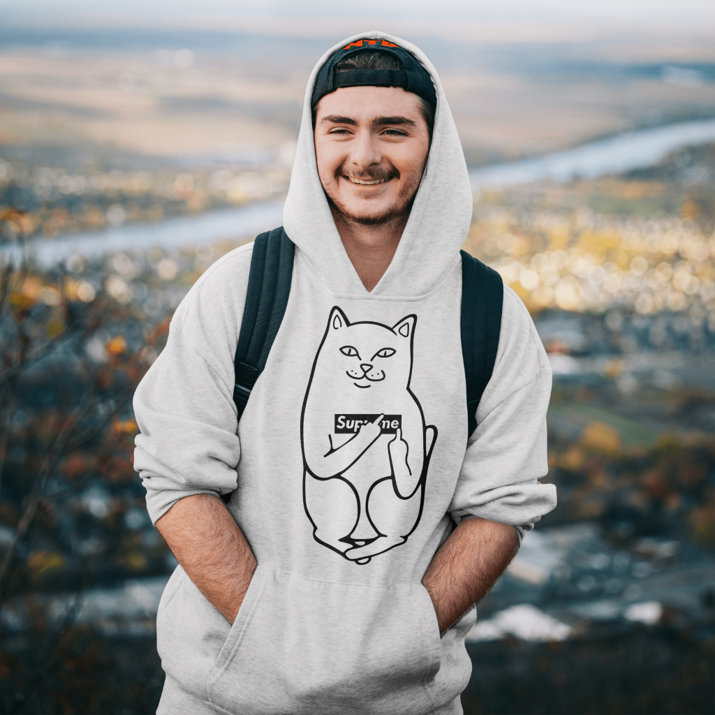 Supremeスウェット クル パーカー プリント  綿　男女兼用