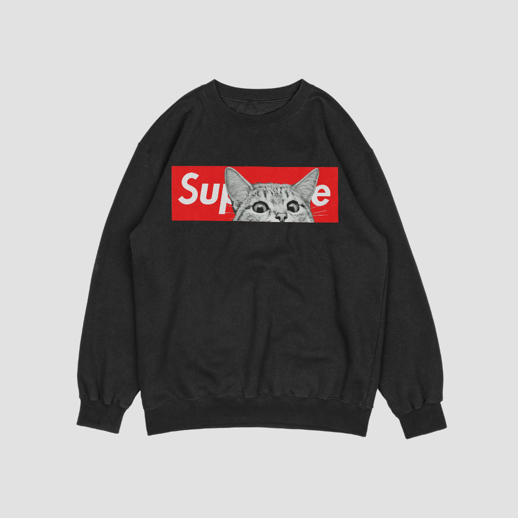 Supremeスウェット クル パーカー プリント  綿　男女兼用