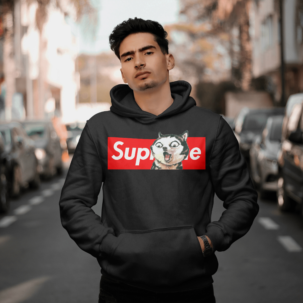 Supremeスウェット クル パーカー プリント  綿　男女兼用