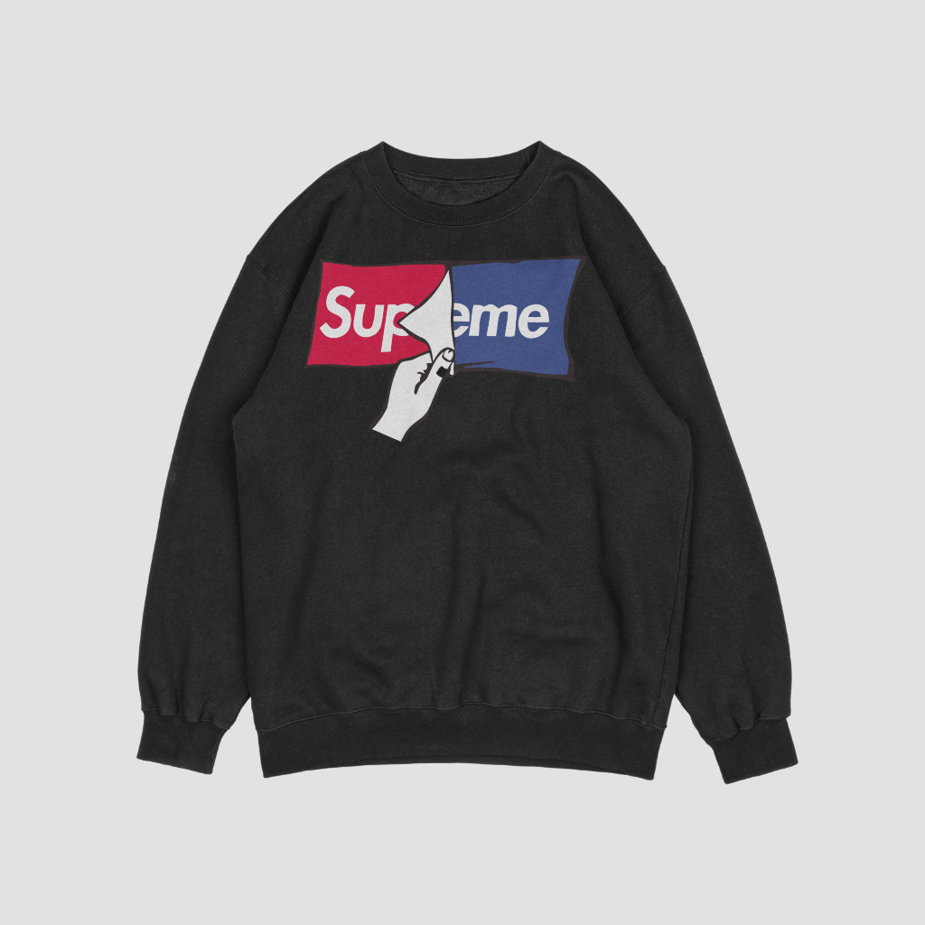 Supremeスウェット クル パーカー プリント  綿　男女兼用