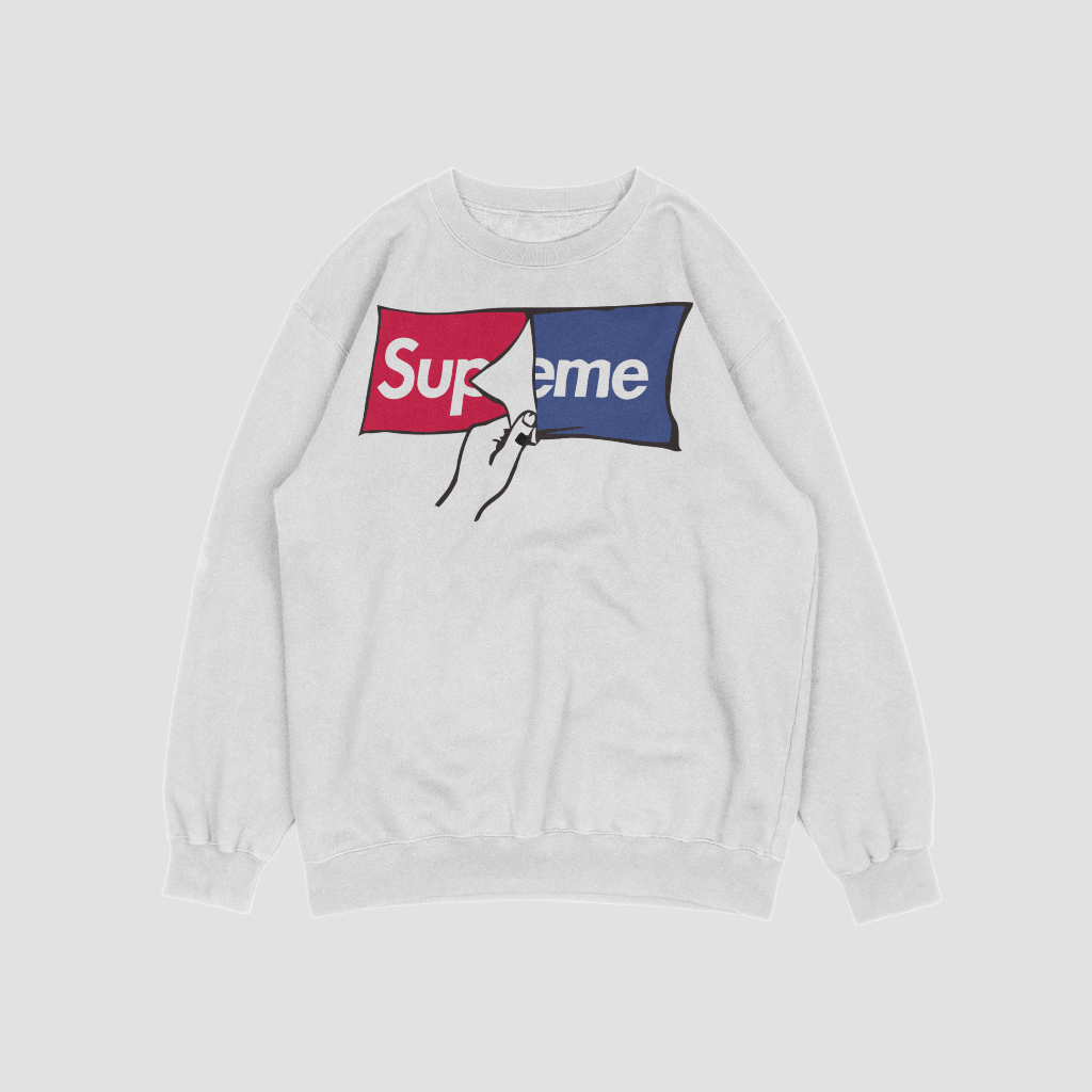 Supremeスウェット クル パーカー プリント  綿　男女兼用