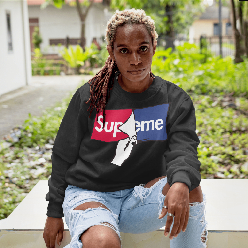 Supremeスウェット クル パーカー プリント  綿　男女兼用