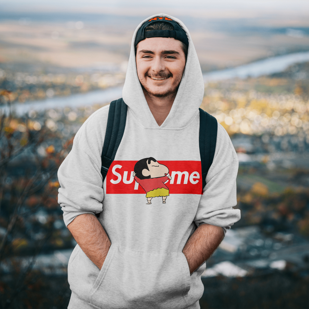 Supremeスウェット クル パーカー プリント  綿　男女兼用