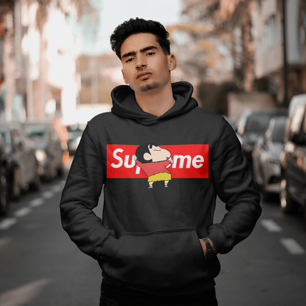 Supremeスウェット クル パーカー プリント  綿　男女兼用