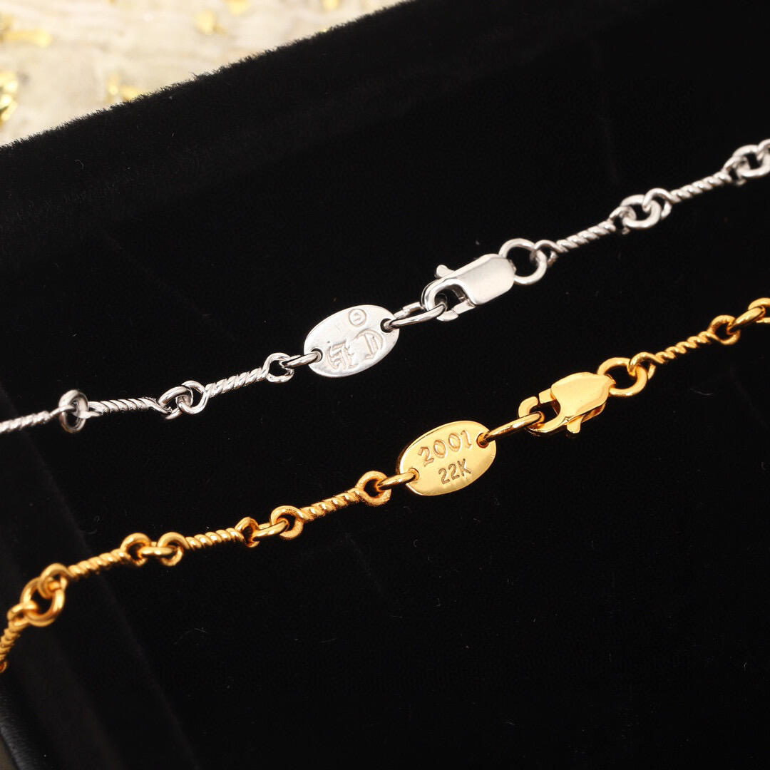 【国内発送/直営店】ネックレス クロムハーツ 22K　パヴェダイヤ＆20インチツイストチェーン