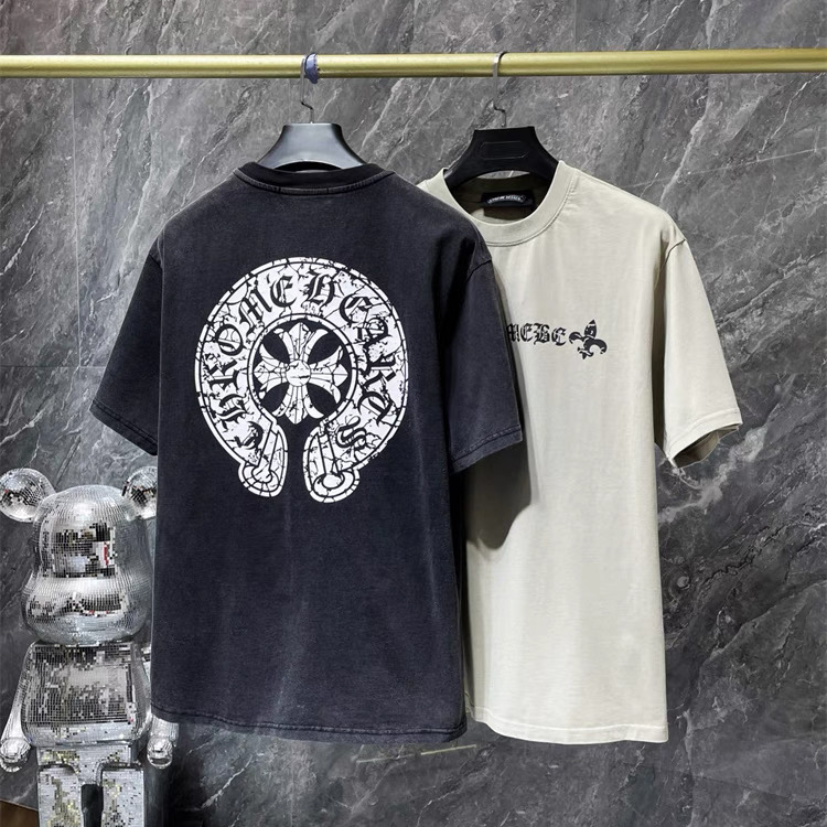 【Chrome Hearts】クラッククロスTシャツ ユニセックス 高品質 半袖