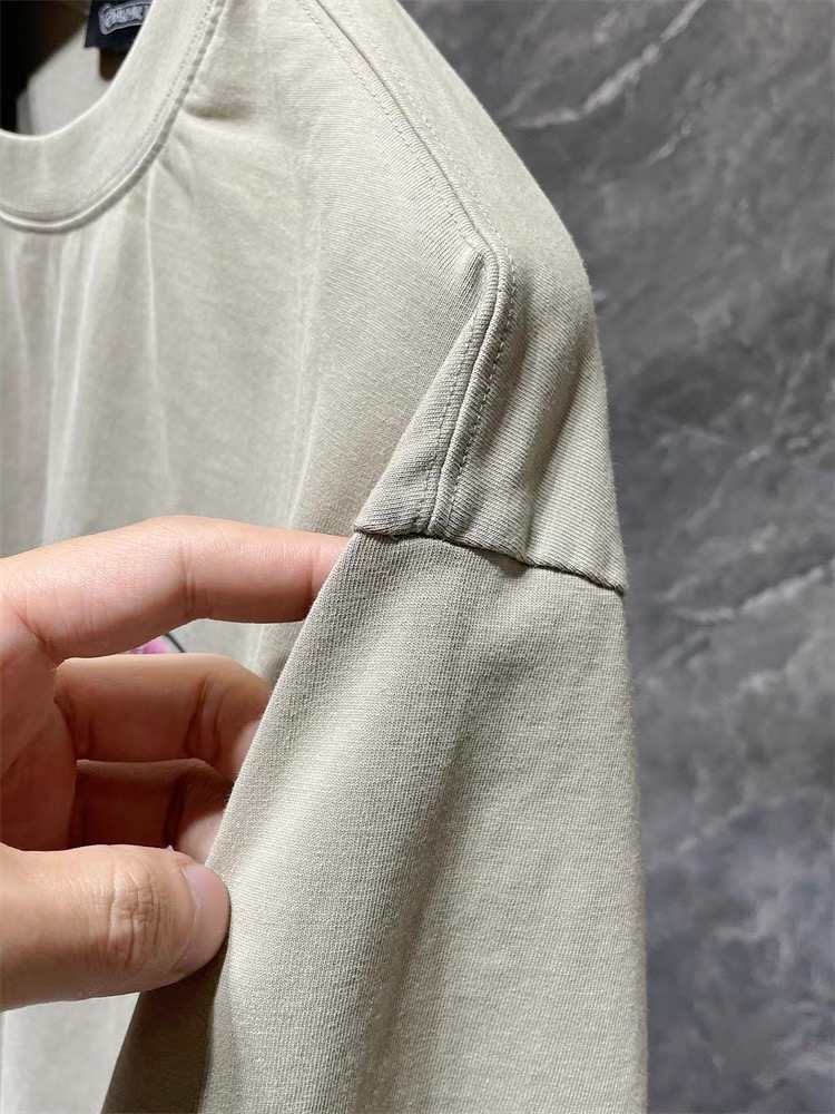 【Chrome Hearts】Tシャツ 男女兼用 夏用 高品質 カップル向け 十字架＆サンスクリット柄 半袖