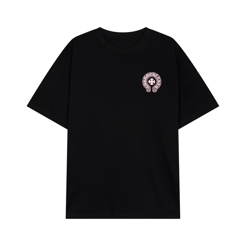 【Chrome Hearts】クロムハーツ Tシャツ 男女兼用 高品質 半袖 黑 CH025