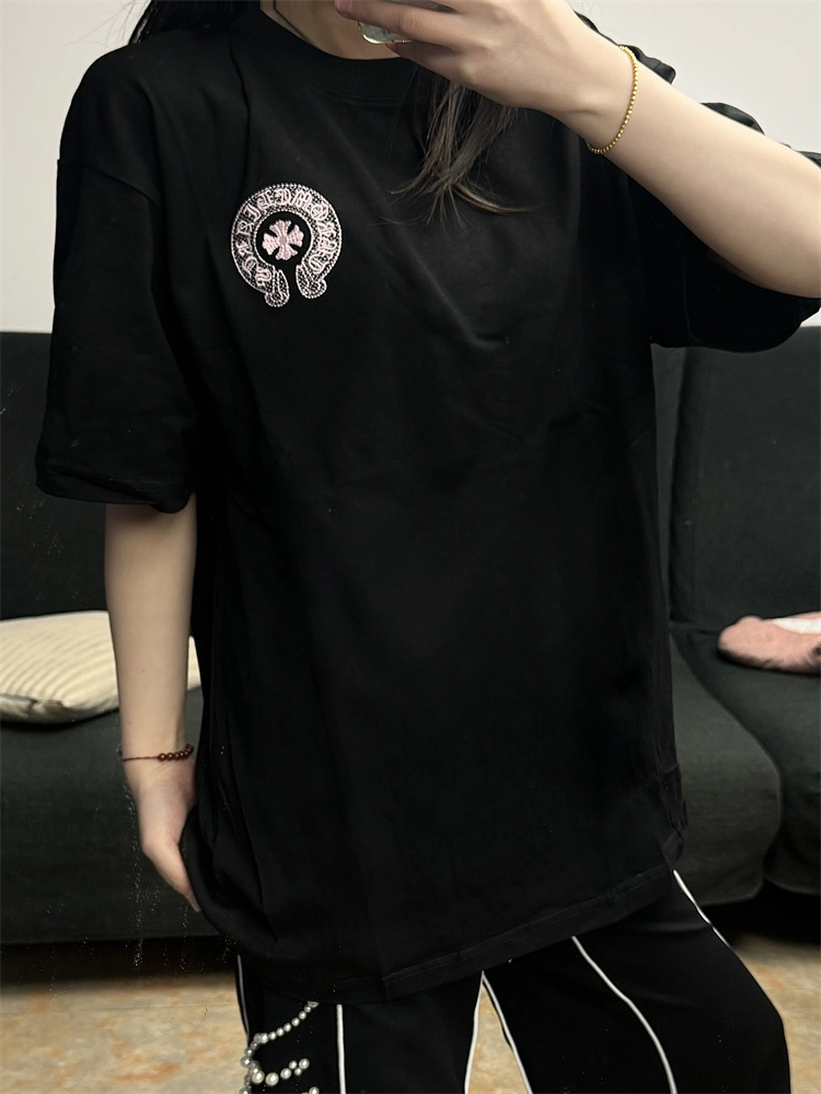 【Chrome Hearts】クロムハーツ Tシャツ 男女兼用 高品質 半袖 黑 CH025