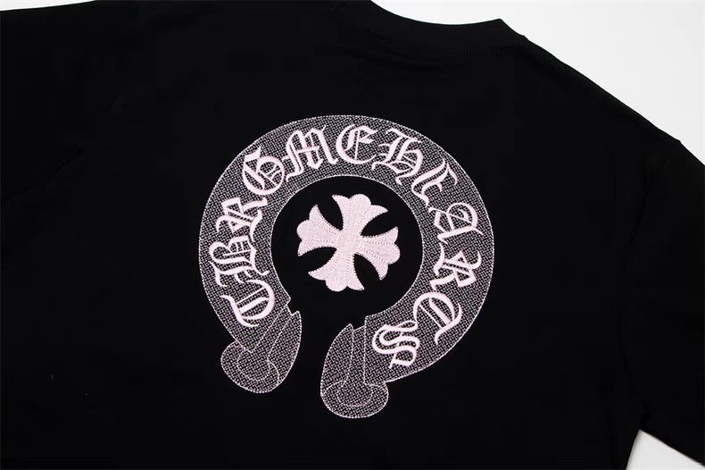 【Chrome Hearts】クロムハーツ Tシャツ 男女兼用 高品質 半袖 黑 CH025