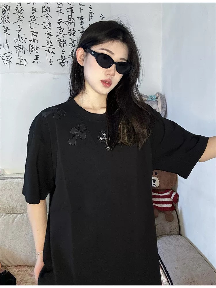 【Chrome Hearts】梵字クロスTシャツ ユニセックス 高品質 半袖