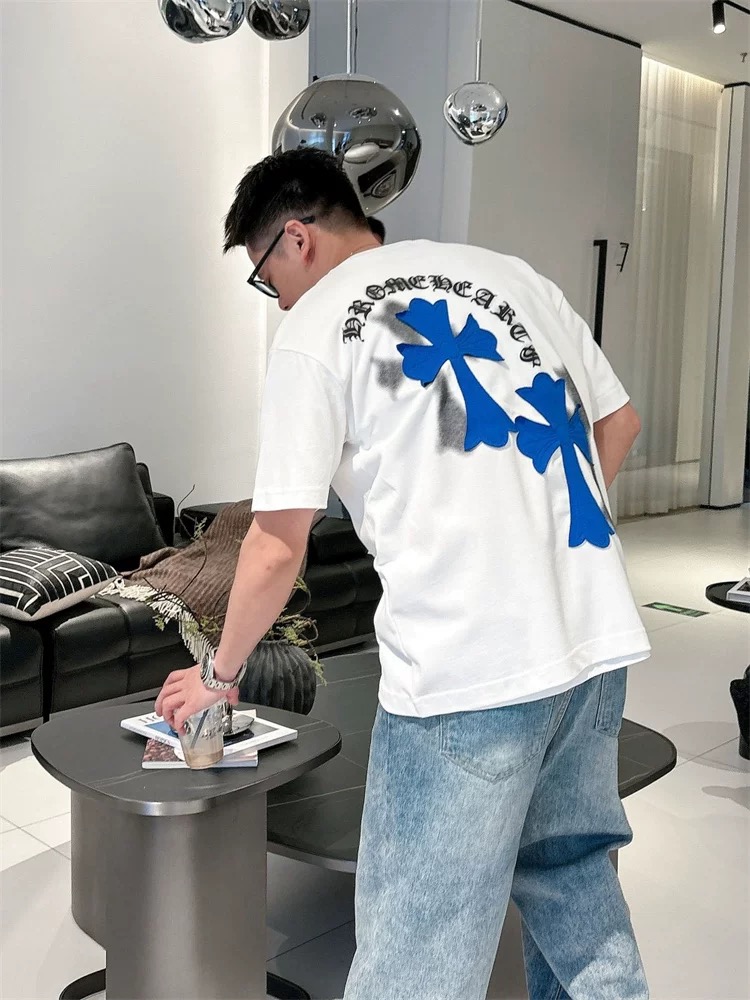 【Chrome Hearts】2025新作 クロムハーツ Tシャツ 男女兼用 高品質 半袖 CH038