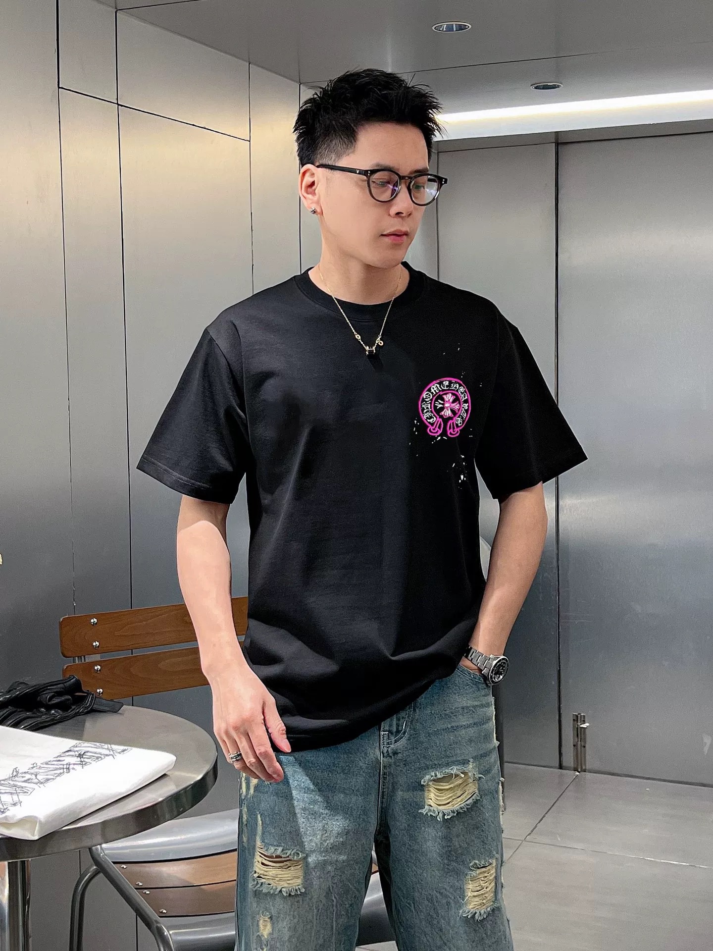 【Chrome Hearts】2025新作 クロムハーツ Tシャツ 男女兼用 高品質 半袖 CH041