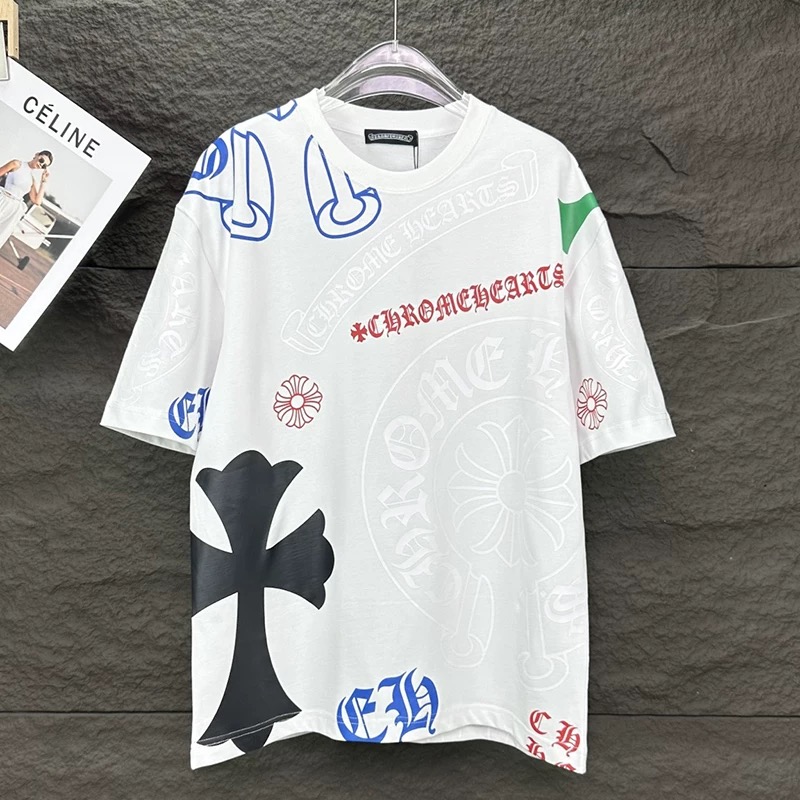 【Chrome Hearts】2025新作 クロムハーツ Tシャツ 男女兼用 高品質 半袖 CH046