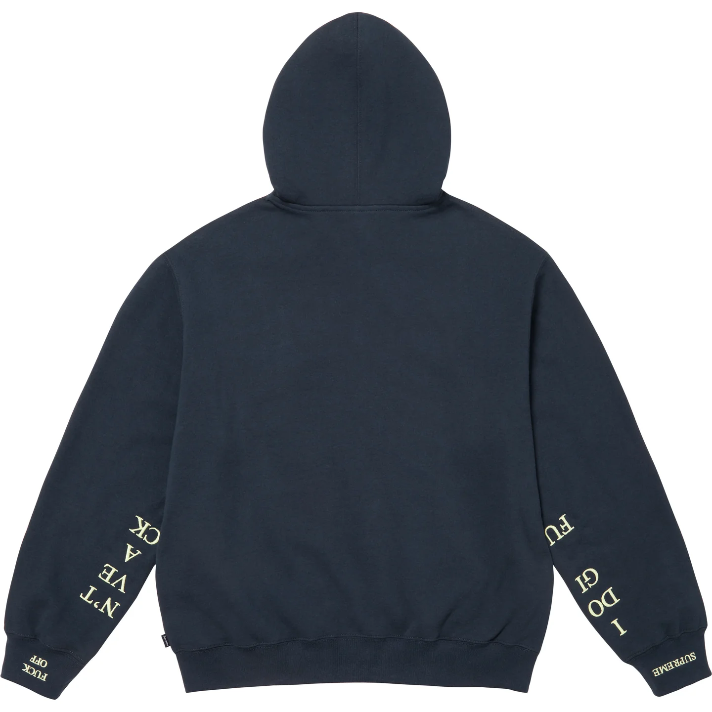 Supreme IDGAF' Zip Up Hooded Sweatshirt