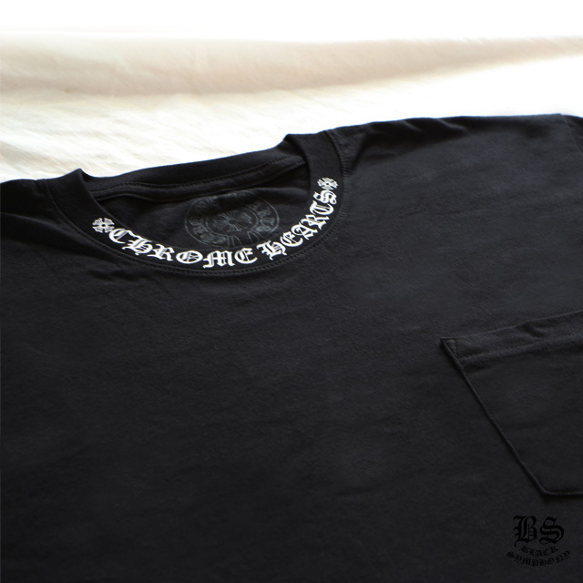 【Chrome Hearts】クロムハーツ Tシャツ ネックロゴ　ブラック