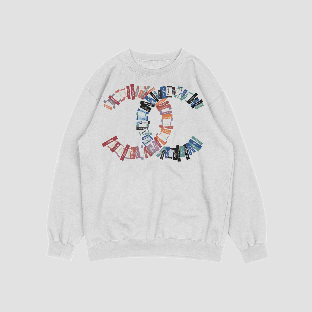 CHANEL カートゥーンプリントラウンドネックスウェット クル