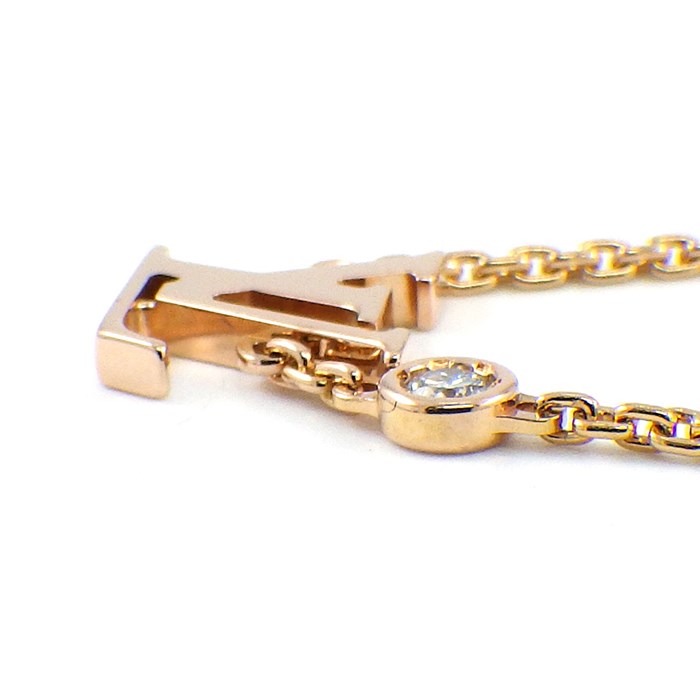 【国内発送/直営店】ルイ・ヴィトン ネックレス パンダンティフ イディール ブロッサム LV モノグラム ロゴ 1ポイント ダイヤモンド 0.03ct K18PG