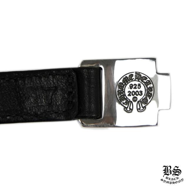 クロムハーツ ハーネス ブレスレット CHプラス ブラック レザー