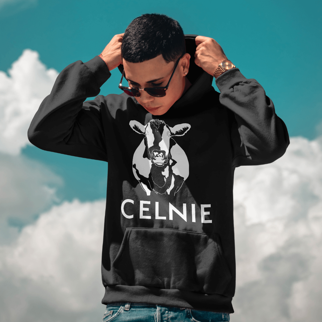 CELINE ハート型アルファベットプリントのパーカー