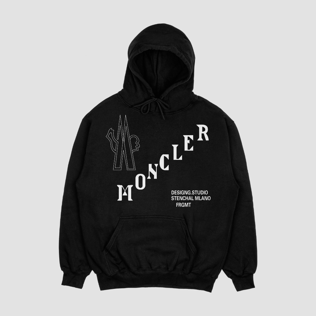 MONCLERスウェット クル パーカー プリント  綿　男女兼用