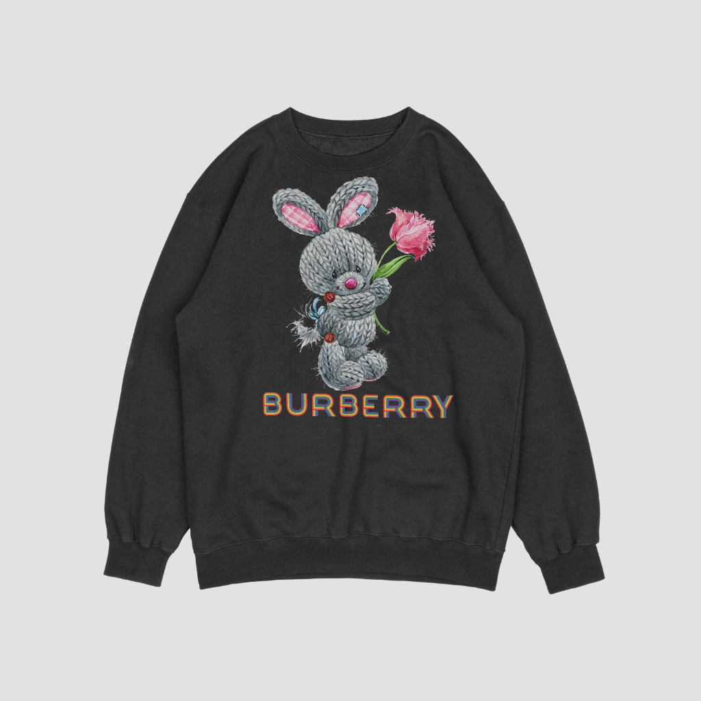 Burberryスウェット クル パーカー プリント  綿　男女兼用