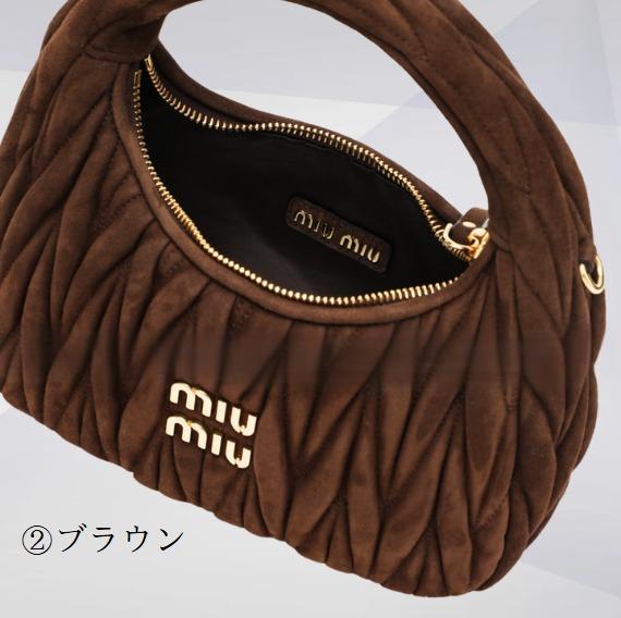 《比類なき逸品》MIU MIU/ミュウミュウ ★マトラッセ スエード レザー バッグ