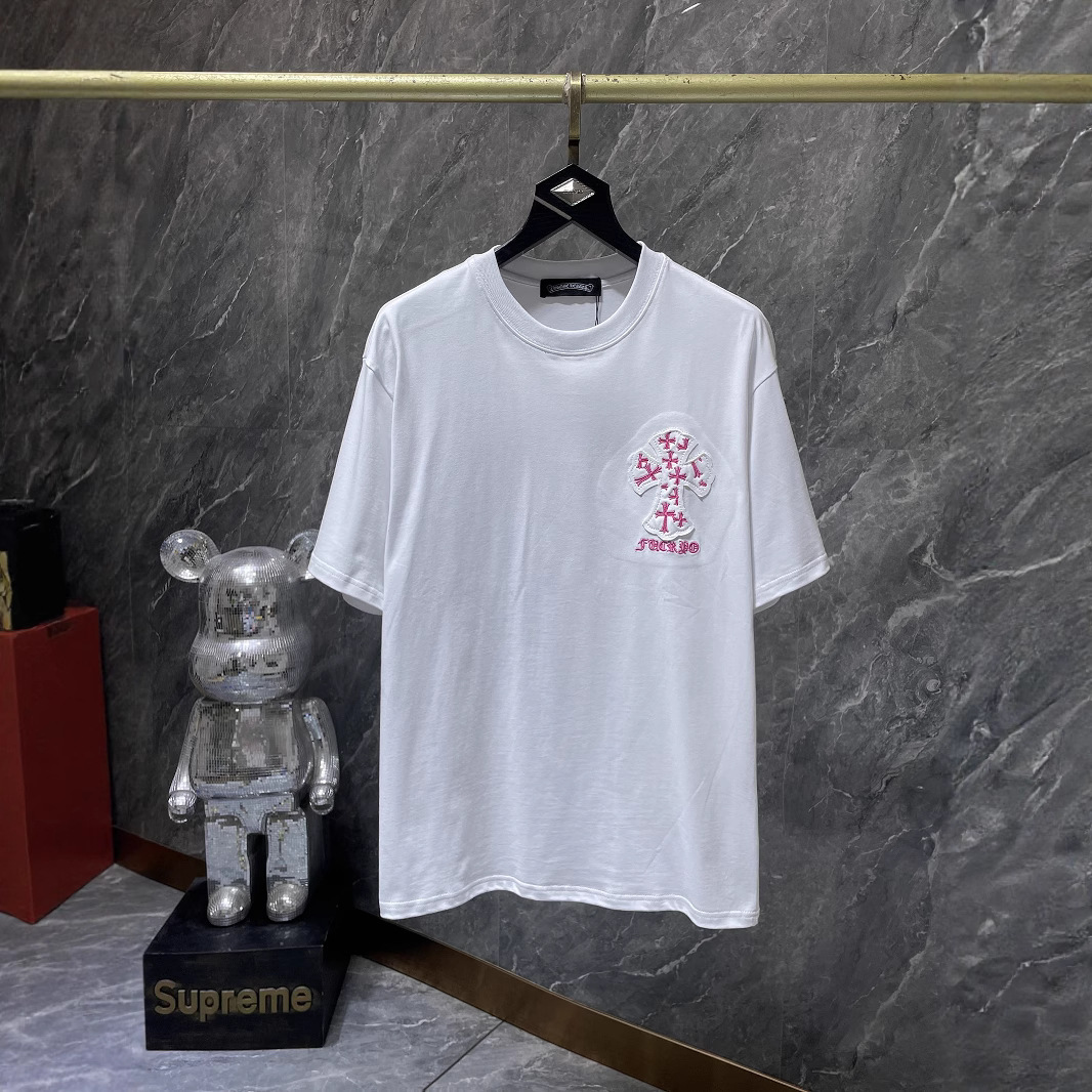 Chrome Hearts/クロムハーツ 2026SS夏新作 半袖Tシャツ 男女兼用 黑/白 CHT-26S24