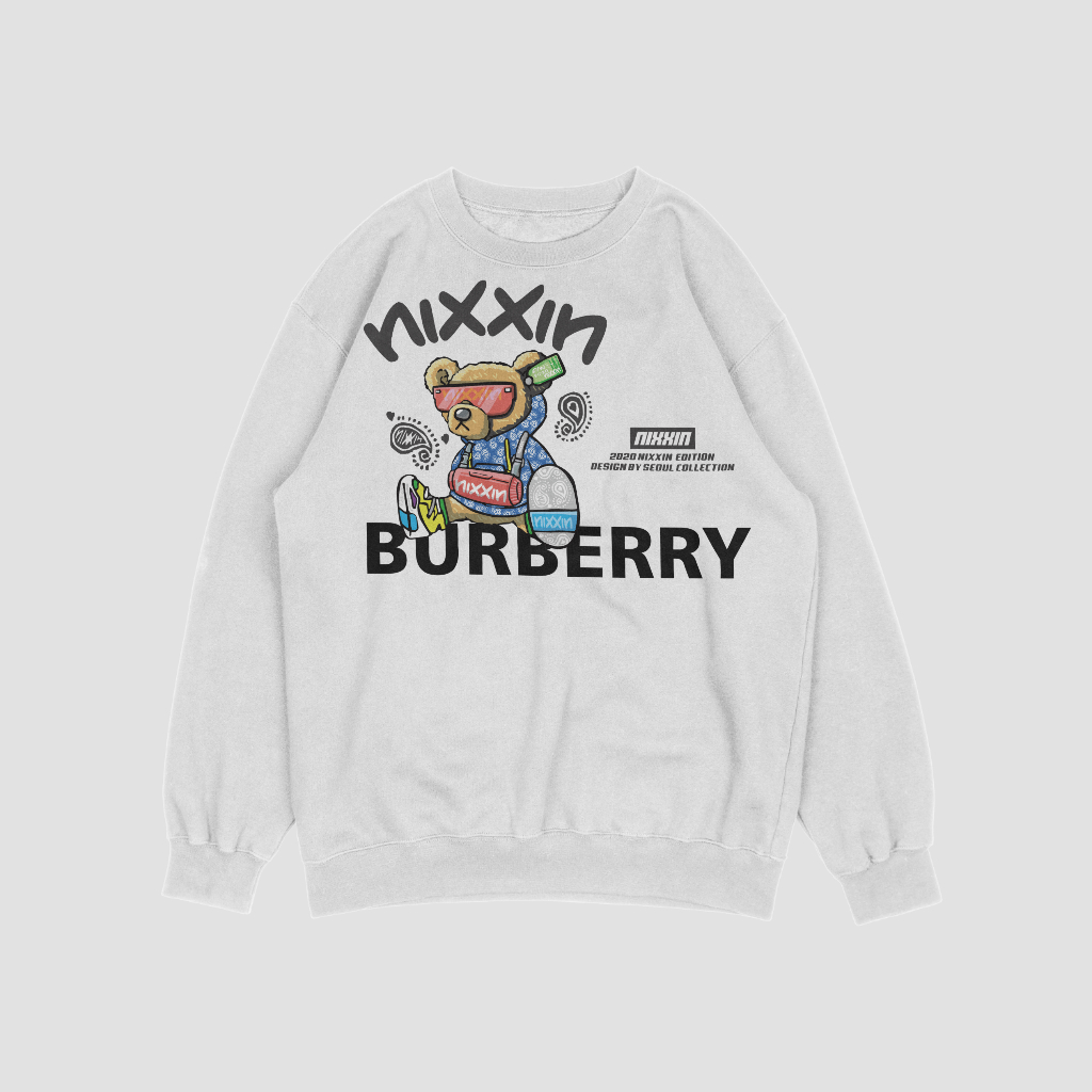 Burberry小熊アルファベットのキャラクタープリントのスウェット クル