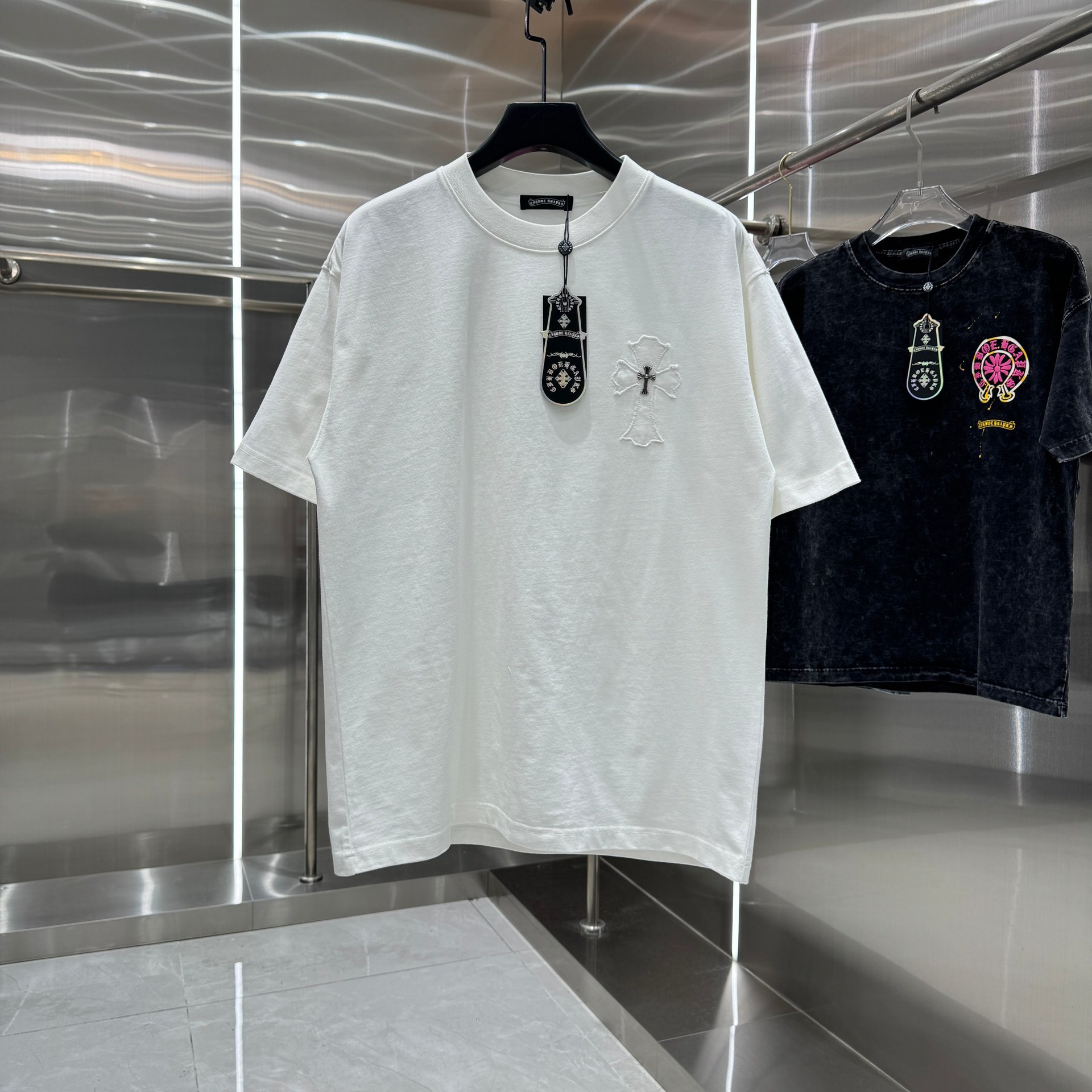 【今季注目】Chrome Hearts/クロムハーツ 2026SS夏新作 半袖Tシャツ 男女兼用 黑/白 CHT-26S20