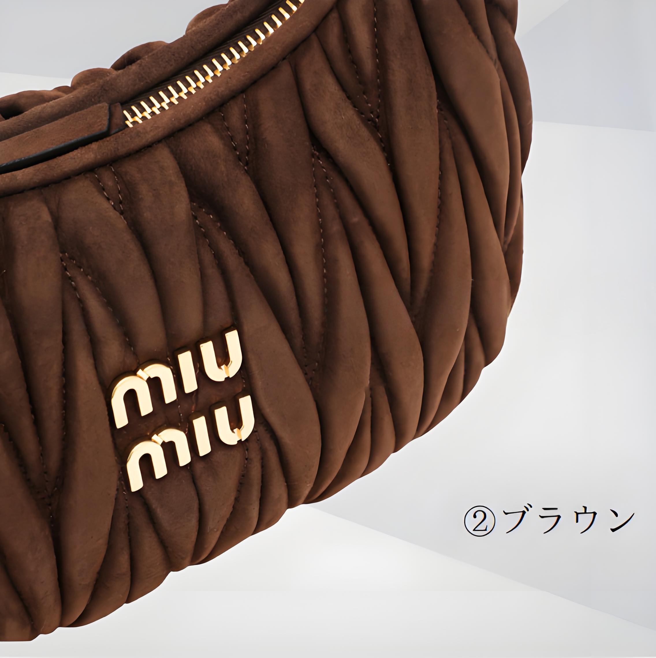 《比類なき逸品》MIU MIU/ミュウミュウ ★マトラッセ スエード レザー バッグ
