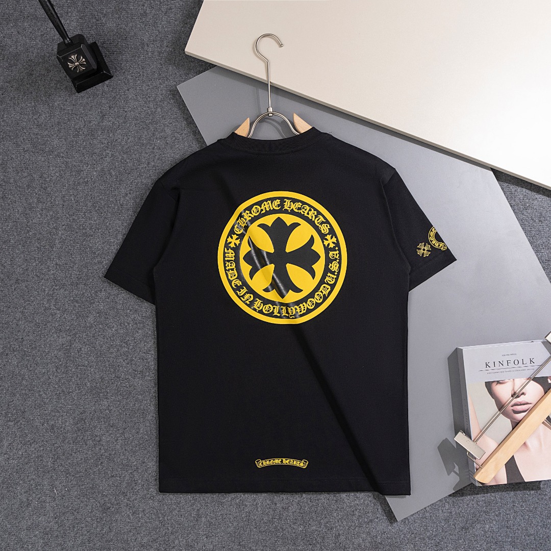 Chrome Hearts/クロムハーツ 2026SS夏新作 半袖Tシャツ 男女兼用 黑/白 CHT-26S23