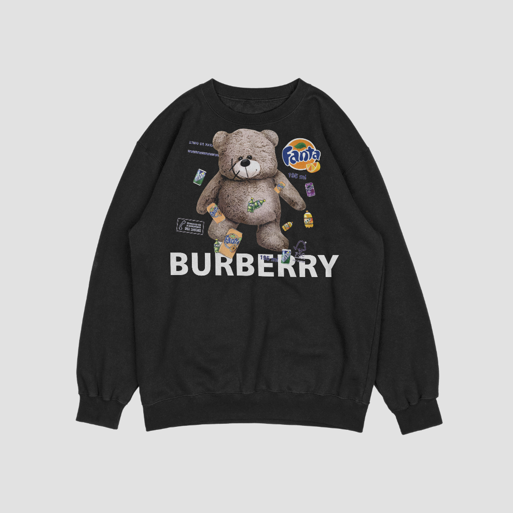 Burberry小熊アルファベットのキャラクタープリントのスウェット クル