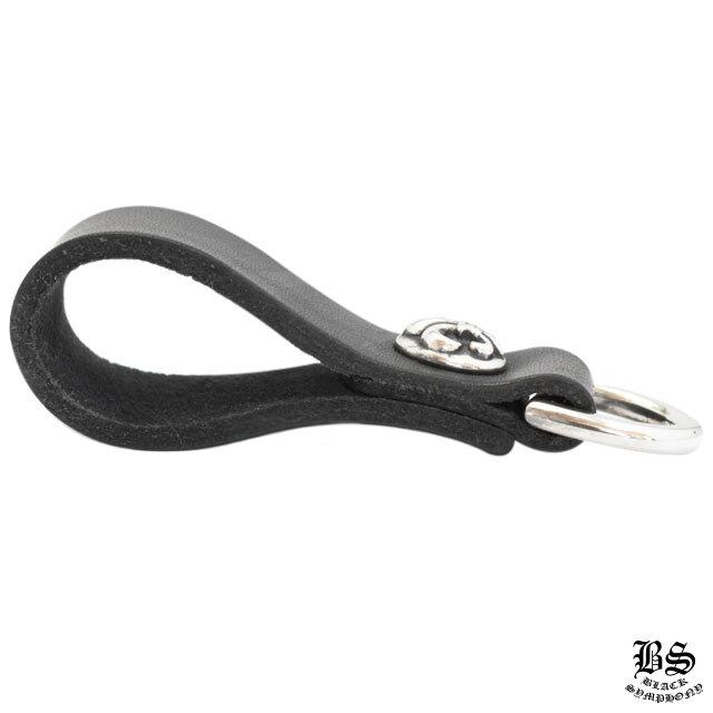 クロムハーツ Dキーリング BSフレアボタン ブラックレザー