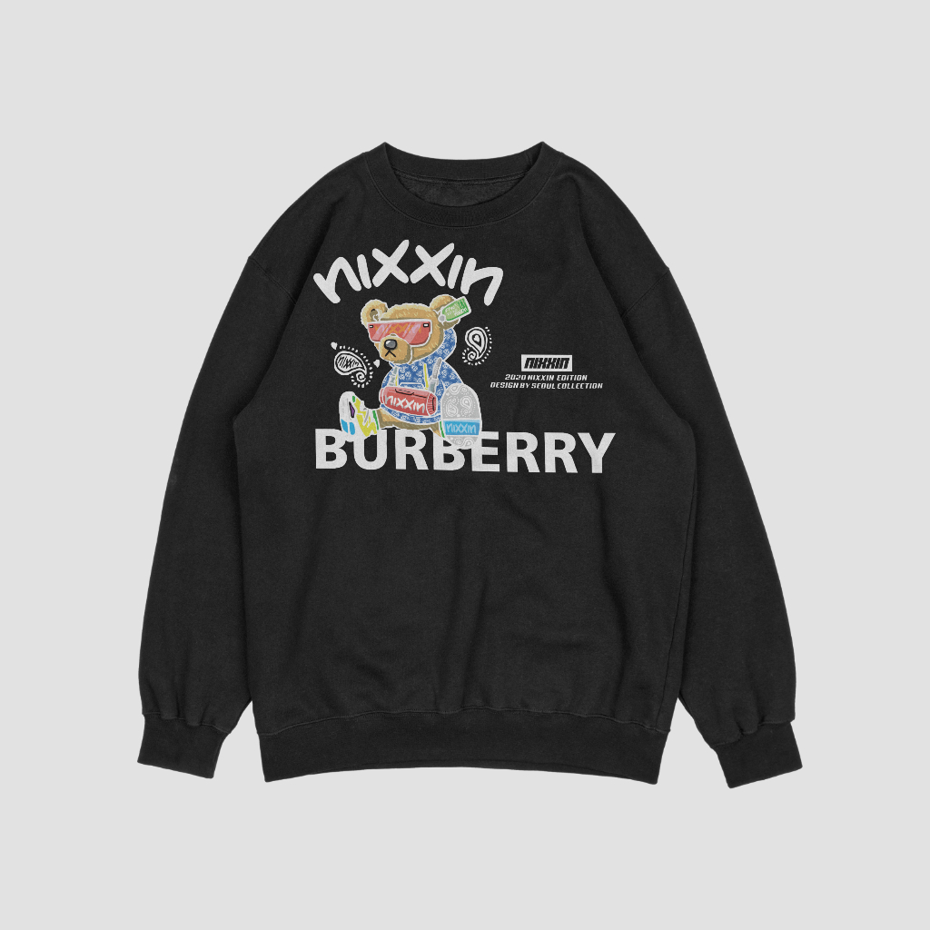 Burberry小熊アルファベットのキャラクタープリントのスウェット クル