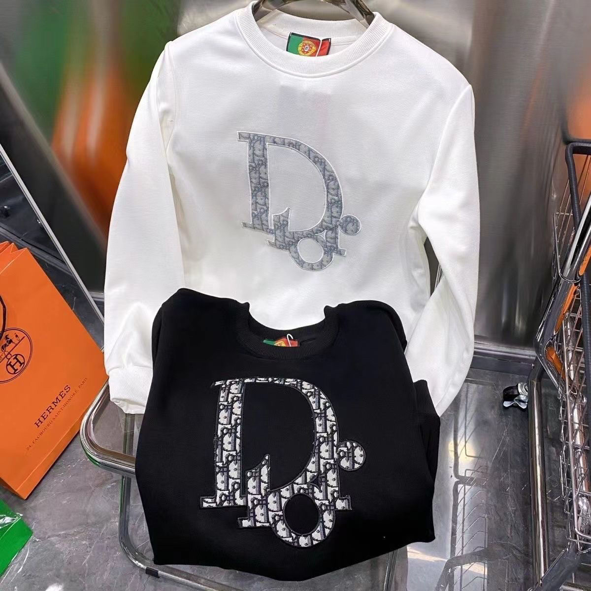 DIOR 2023ゆったり 厚い 防寒 上着 ディオール ロゴ 運動バーカー 100%綿 男女兼用