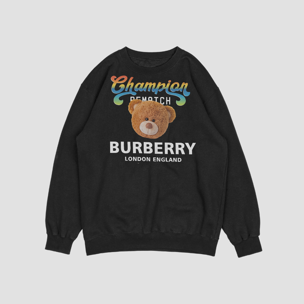 Burberry小熊アルファベットのキャラクタープリントのスウェット クル