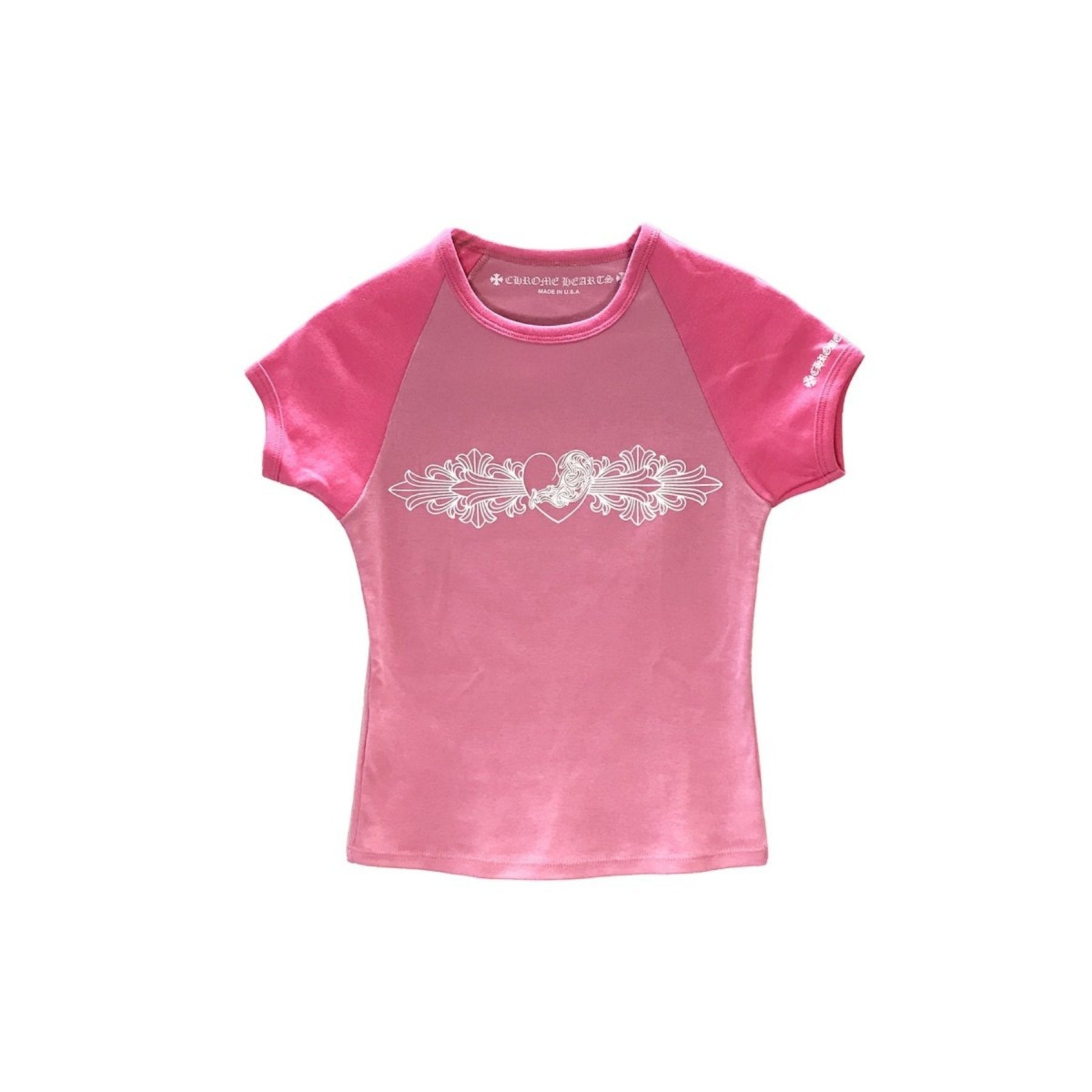 CHROME HEARTS (クロムハーツ) バインロゴ ベビーシャツ Tシャツ レディース