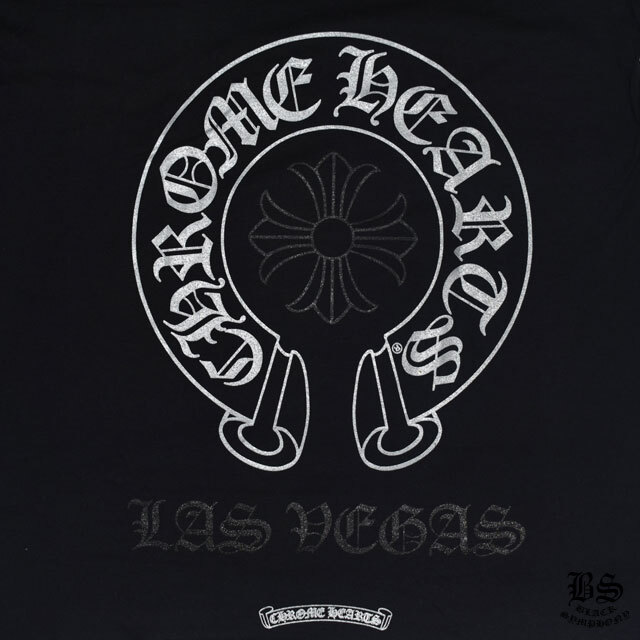 【Chrome Hearts】クロムハーツ Tシャツ グリターホースシュー ラスベガス限定 ブラック