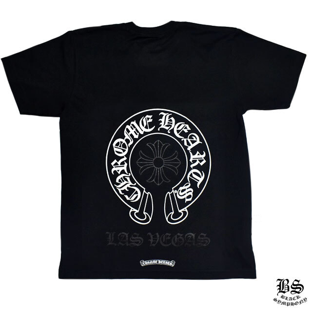 【Chrome Hearts】クロムハーツ Tシャツ グリターホースシュー ラスベガス限定 ブラック
