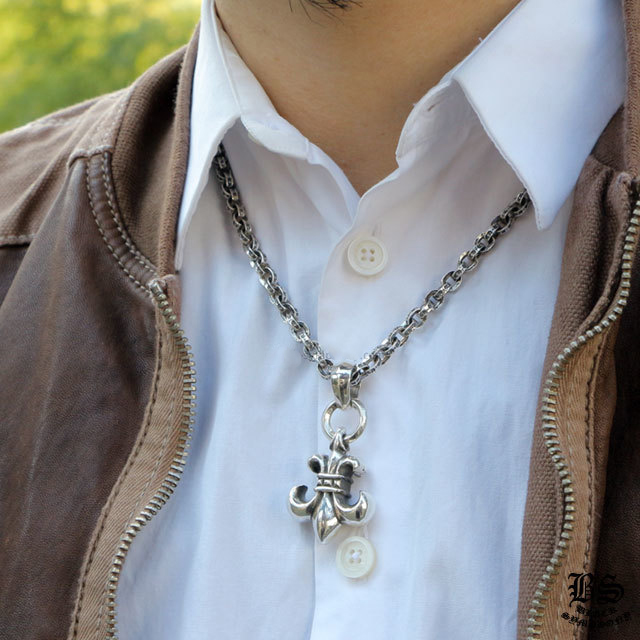 クロムハーツ BSフレアペンダントwithベイル＆ペーパーチェーンネックレス20インチセット