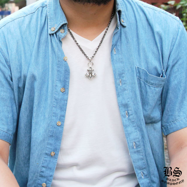 クロムハーツ BSフレアペンダントwithベイル＆ペーパーチェーンネックレス20インチセット