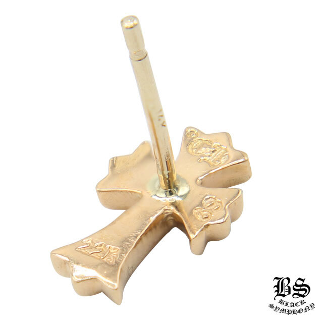 クロムハーツ CHクロスベビーファットスタッドピアス22K withパヴェダイヤモンド