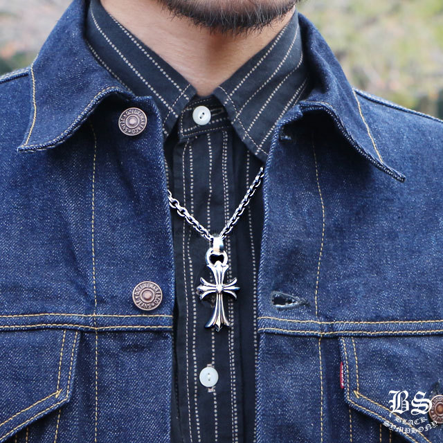 クロムハーツ CHクロスペンダント スモール with ベイル＆ペーパーチェーンネックレス20インチセット