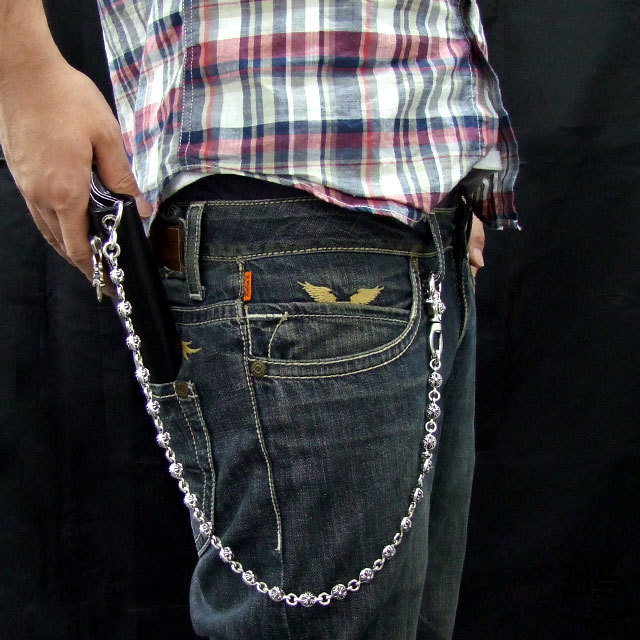 クロムハーツ クロスボール ウォレットチェーン #2 1クリップ ロング